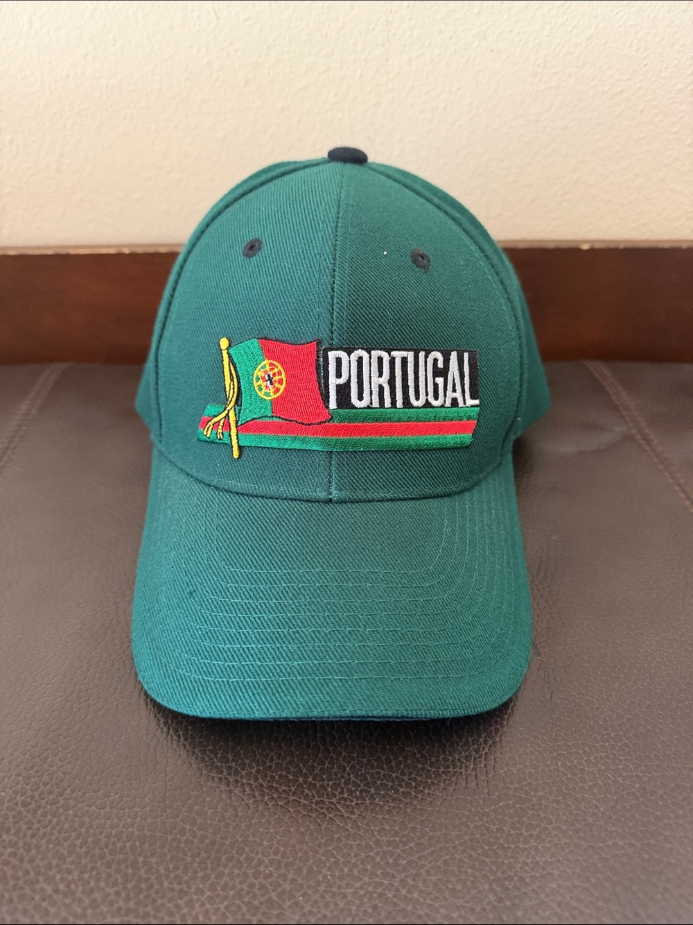 Portugal Forest Green Baseball Cap w/Adjustable Velcro Strap